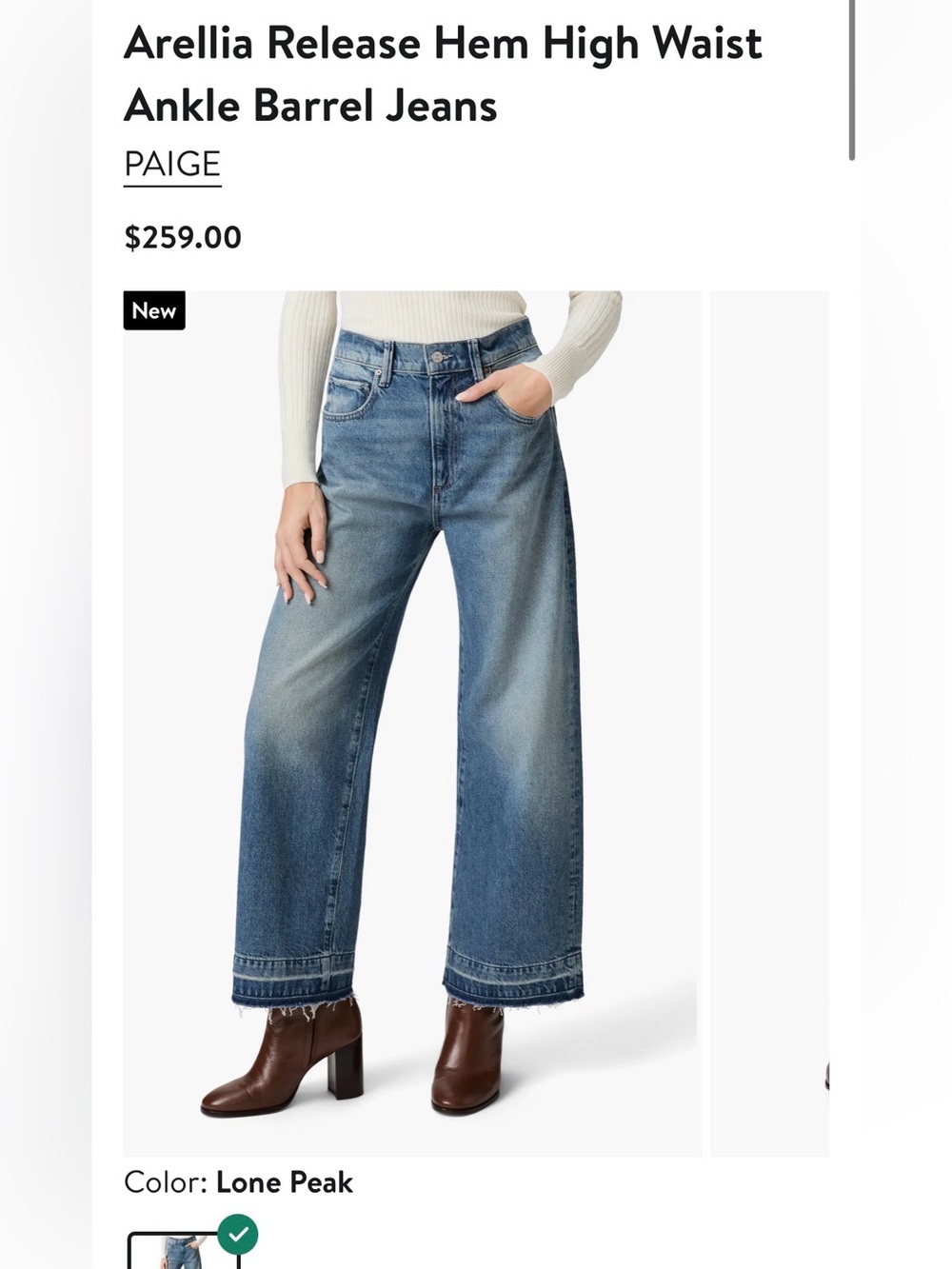 Arellia Ankle Wide Leg Jeans